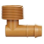 Gardrip 1/2 İnç Dişli Damla Sulama Erkek Adaptörü: Damla Sulama Evrensel PVC Adaptör 3/4 "Erkek Boru Dişi (MPT) x 1/2" Barb Dirsek Salıncak Borusu Sulama Ek Parçaları (10 Paket))