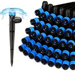 Gardrip 55 Adet Damla Vericiler Fan Şekli 1/4 "Sulama Borusu için Kazıklı: Ayarlanabilir 360 Derece Su Akışı Sulama 5 "Kazık Damla Borusu Yağmurlama Parçaları Üzerinde Evrensel Vorteks Püskürtücü