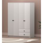 Gardrop 4 Kapılı %100 Mdf Atlas - Beyaz
