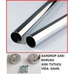 Gardrop Dolap Krom Elbise Askı Borusu 50 Ile 75 Cm Arası