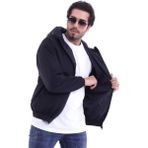 Garen Erkek Baharlık Su Itici Yağmurluk Kapüşonlu Waterproof - Siyah