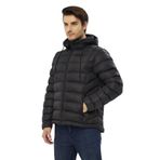 GAREN Erkek Kapüşonlu Yağmur ve Rüzgar Geçirmez Waterproof Mont, -20°C Dereceye Kadar Dayanıklı, Unisex-MM-6525-SİYAH-M