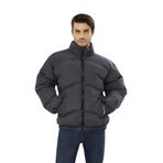 GAREN Unisex Yağmur ve Rüzgar Geçirmez Çapraz Kesim Bomber Oversize Mont Ceket | Waterproof Kaban-mm-4455-SİYAH-M