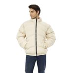 GAREN Unisex Yağmur ve Rüzgar Geçirmez Çapraz Kesim Bomber Oversize Mont Ceket | Waterproof Kaban-mm-4455-TAŞ-M