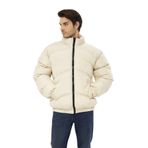 GAREN Unisex Yağmur ve Rüzgar Geçirmez Çapraz Kesim Bomber Oversize Mont Ceket | Waterproof Kaban-mm-4455-TAŞ-S
