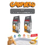 GARFIELD 2’li Kedi Kumu 10 LT Aktif Karbonlu Bentonit Topaklanan Kum