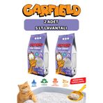 GARFIELD 2’li Kedi Kumu 5 LT Lavantalı Bentonit Topaklanan Kum
