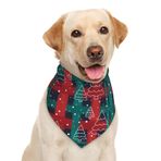 Garlaibi Beyaz Noel Ağaçları Kırmızı Yeşil Onay Köpek Bandana Eşarp Üçgen Önlükler Pet Aksesuarları Kedi Fular