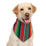 Garlaibi Meksika battaniye Serape şerit desen Sarapes Mantel Mexicano köpek Bandana eşarp üçgen önlükler Pet aksesuarları kedi fular