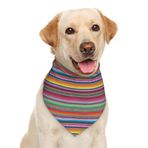 Garlaibi Meksika Serape Renk Şerit Köpek Bandana Eşarp Üçgen Önlükler Pet Aksesuarları Kedi Fular
