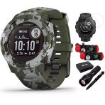 Garmin 010-02293-16 Instinct Solar Rugged Open Watch Camo Edition Lichen Camo Sche With Ekran Koruyucu 2Pack, 2Pack Emergency Shoes With Sos Light Bıçağı And Flashlight And Taktik Pen