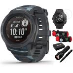 Garmin 010-02293-17 Instinct Solar Rugged Outdoor Watch Surf Edition Boru Grafik With Ekran Koruyucu 2Pack, 2Pack Emergency Shoes With Sos Led Light Bıçağı And Flashlight And Taktik Pen