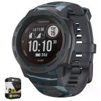 Garmin 010-02293-17 Instinct Solar Rugged Outdoor Watch Surf Edition Boru Sche With Premium 2 Yr Cps Geliştirilmiş Koruma Paketi