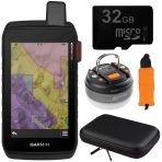 Garmin 010-02347-00 Montana 750İ Rugged Gps Navigator With İnreach & 8Mp Camera Sche With Floating Köpük Bile, Shell Hard Shell Eva 10İn Case, Led Brite-Nite Dome Lantern Flashlight Ve 32Gb Card