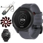 Garmin 010-02472-00 Approach S12 Gps Golf Watch, 42K + Yüklü Dersler, Granit Blue Sche With Deco Essentials 2x Ekran Koruyucu, 7-In-1 Multi-Function Golf Tool & Exported Iron Head Covers Setleri - Siyah