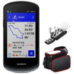Garmin 010-02503-10 Edge 1040 Bisiklet Gps Pazarı Hız / Cadence Sensör Ve Hrm-Dual Monitor Sche İle Deco Gear 16-İn-1 Bisiklet Tamir Alet Kit Ve Deco Essentials Bisiklet Çerçeve Telefon Mount