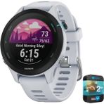Garmin 010-02641-21 Forerunner 255 Music Gps Akıllı Saat Whitestone | Resmi Abd Ortak Modeli | Sche With 2 Yr Cps Geliştirilmiş Koruma Paketi - Siyah