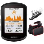 Garmin 010-02695-20 Edge 840 Solar, Compact Gps Bisiklet Bilgisayar, Cihaz Sadece Sche With Deco Gear 16-İn-1 Bisiklet Tamir Tool + Deco Essentials Bisiklet Çerçeve Telefon Mount