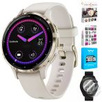 Garmin 010-02785-04 Venu 3S Health Fitness Gps Smartwatch Gold Steel Bezel With Ivory Case 41Mm | Resmi Abd Ortak Modeli | Grafik Ve Wellness Suite
