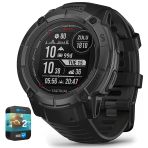 Garmin 010-02805-13 Instinct 2X Solar Rugged Gps Smartwatch Taktik Edition Black Sche With 2 Yr Cps Geliştirilmiş Koruma Paketi