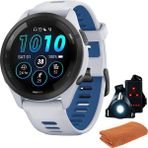 Garmin 010-02810-01 Forerunner 265 Gps Akıllı Saat , Whitestone/tidal Blue | Resmi Abd Ortak Modeli | Spor Havlusu + Deco Essentials Wearable Commuter Front & Arka Güvenlik Işık Işık Işık Işık Işık - Siyah