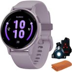 Garmin 010-02862-13AKTIF 5 Fitness, Orchid | Resmi Abd Ortak Modeli | Işout Soğutma Spor Havlusu ve Deco Essentials Wearable Commuter And Front Safety Light Light - Siyah