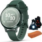 Garmin 010-02891-02 Lily 2 Active Jasper Green ile Jasper Green Silikon Bantları Işout Soğutma Spor Havlusu ve Deco Essentials Wearable Commuter Front ve Arka Güvenlik Işık Işık Işıkları - Siyah