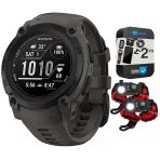 Garmin 010-02932-00 Instinct E 40Mm Rugged Açık Gps Smartwatch 7/24 Sağlık İzleme (Charcoal) Sche İle 2 Yıl Cps Koruma Paketi + Deco Essentials 2Pack Taktik Acil Ayakkabı W/Sos Led