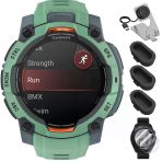 Garmin 010-02936-01 Instinct 3-45 Mm Açık Gps Smartwatch Amoled Neo Tropic With Neo Tropic Band Sche With Deco Essentials Şarj Dock, Silikon Dust Cover 3 Pack Ve 2Pack Ekran Koruyucu