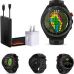 Garmin Approach S70 47MM Golf GPS Fitness Takip Cihazı Erkekler için Akıllı Saat, Hafif 1,2" Dokunmatik Ekran AMOLED Ekran ve 42000 Önceden Yüklenmiş Kurs -Siyah- ...