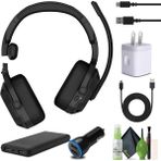 Garmin Dezl Headset 210, 2-In-1 Premium Trucking Headset, Active Gürültü Cancellation, Long Battery Life, 60 Hours Bluetooth Talk Time, Built-In LED Flashlight, Convertible Design Sche - Siyah