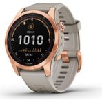 Garmin Fenix 7s Solar, Solar Şarj Özelliğine Sahip Daha Küçük Boyutlu Macera Akıllı Saati, Gps'li Sağlam Dış Mekan Saati, Dokunmatik Ekran, Pembe Altın Rengi... - 36 mm - Beyaz
