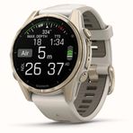 Garmin Fenix 8 Amoled Sapphire Soft Gold 43 mm Gri Kum Taşı Akıllı Saat