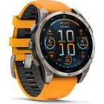 Garmin Fenix 8 Premium Multisport Gps Kol Saati Sapphire Amoled 47MM Turuncu 010-02904-11 - Siyah