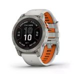 Garmin Fhinonix 7 Pro Sapphire Solar, Multisport Gps Smartwatch, Yapılı Flashlight, Solar Şarj Yeteneği, Fog Gray/Ember Orange