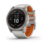 Garmin Fhinonix 7X Sapphire Pro, Multisport Gps Smartwatch, Yapılı Flashlight, Solar Şarj Capability, Fog Gray/Ember Orange
