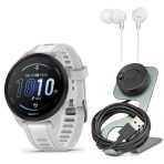 Garmin Forerunner 165 Gps Koşu Smartwatch (Mist Gray-Whitestone) Sche With Focus Camera Şarj Stand Smartwatches And İn-Ear Earbud Buzzs (Beyaz) (3)