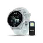 Garmin Forerunner 570-42Mm Cloud Blue Alüminyum With Whitestone/Cloud Blue Band Sche With Pirelli Clip-On Flashlight (2 Elements)