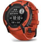 Garmin Instinct 2x Solar, Rugged Gps, Built-In Flashlight, Solar Şarj Yeteneği, Multi-Band Gnss, Flame Red-Band Gnss, Flame Red - Siyah
