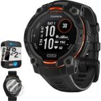 Garmin Instinct 3-45 mm Açık Gps Akıllı Saat , Solar, Black Band 010-02934-00 Sche With 2 Yr Cps Geliştirilmiş Koruma Paketi & Deco Essentials 2x Ekran Koruyucu - Siyah