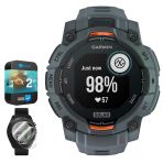 Garmin Instinct 3 45 Mm Açık Gps Smartwatch Solar Twilight Band 010-02934-01 Sche With 2 Yr Cps Geliştirilmiş Koruma Paketi & Deco Essentials 2X Ekran Koruyucu
