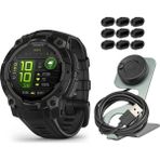 Garmin Instinct 3 45MM Amoled Gps Akıllı Saat (Black) Sche With Focus Camera Portable Şarj Stand And Focus Şarj Port Protectors (9-Pack) (3 Madde) - Siyah