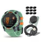 Garmin Instinct 3 45Mm Amoled Gps Smartwatch (Neo Tropic) Focus Camera Portable Şarj Stand Ve Focus Şarj Port Protectors (9-Pack) (3 Madde)