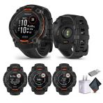Garmin Instinct 3 45Mm, Solar Charged Display, Rugged Açık Gps Smartwatch, Sınırsız Battery Life, İnşa Edilmiş Flashlight, Black (010-02934-00) Taktik Akıllı İzle Erkekler Ve Kadınlar İçin Grafik