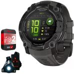 Garmin Instinct 3-50 Mm Açık Gps Smartwatch, Amoled, Black Band 010-03020 Sche With 2 Yr Cps Geliştirilmiş Koruma Paketi & Deco Essentials Wearable Safety Light