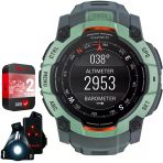 Garmin Instinct 3 50Mm Açık Gps Smartwatch, Amoled, Neo Tropic With Twilight Band 010-03020 Sche With 2 Yr Cps Geliştirilmiş Koruma Paketi & Deco Essentials Wearable Safety Light