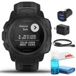 Garmin Instinct Outdoor Gps Watch (Black, Taktik) Usb Adaptörü Ve Daha Fazla