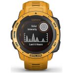Garmin Instinct Solar, Solar-Powered Rugged Outdoor, Built-In Sports Apps And Health Watch, Sunburst Sarı - Siyah