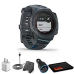 Garmin Instinct Solar Surf Edition Boru + Usb Car/Wall Adaptör + Watch Şarj Stand + 6Ave Fiber Kumaş (010-02293-17)