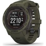 Garmin Instinct Solar Taktik, Solar-Powered, Açık With Taktik Özellikler, Yapılı Spor Uygulamaları ve Sağlık Izlemesi, Moss Green - Siyah
